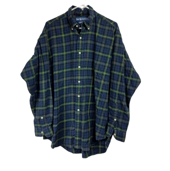 Polo Ralph Lauren Other - Large Vintage Polo R.L. blake plaid flannel blue